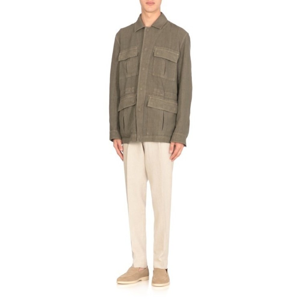 Peserico Green Linen Shirt - NWT - Picture 2 of 5